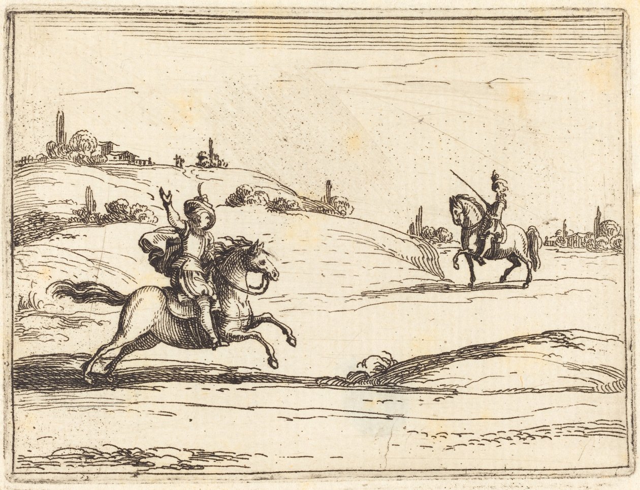 Due cavalieri da Jacques Callot