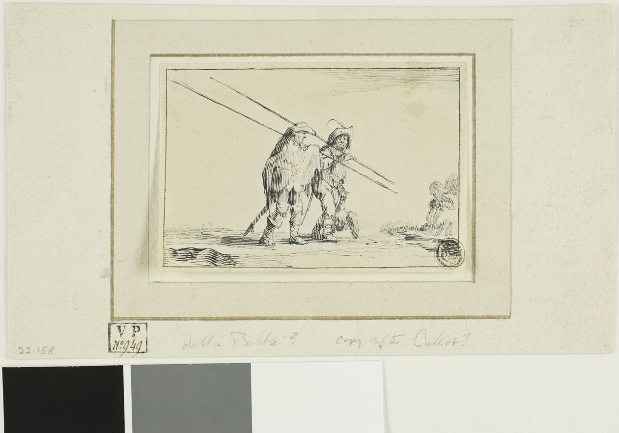 Due soldati con bastoni da Jacques Callot