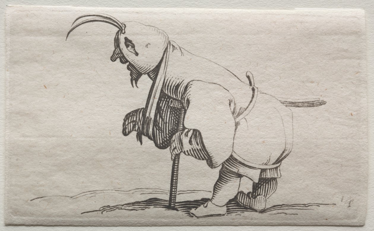 Varie figure gobbi di Iacopo Callot (Storpio con cappuccio) da Jacques Callot