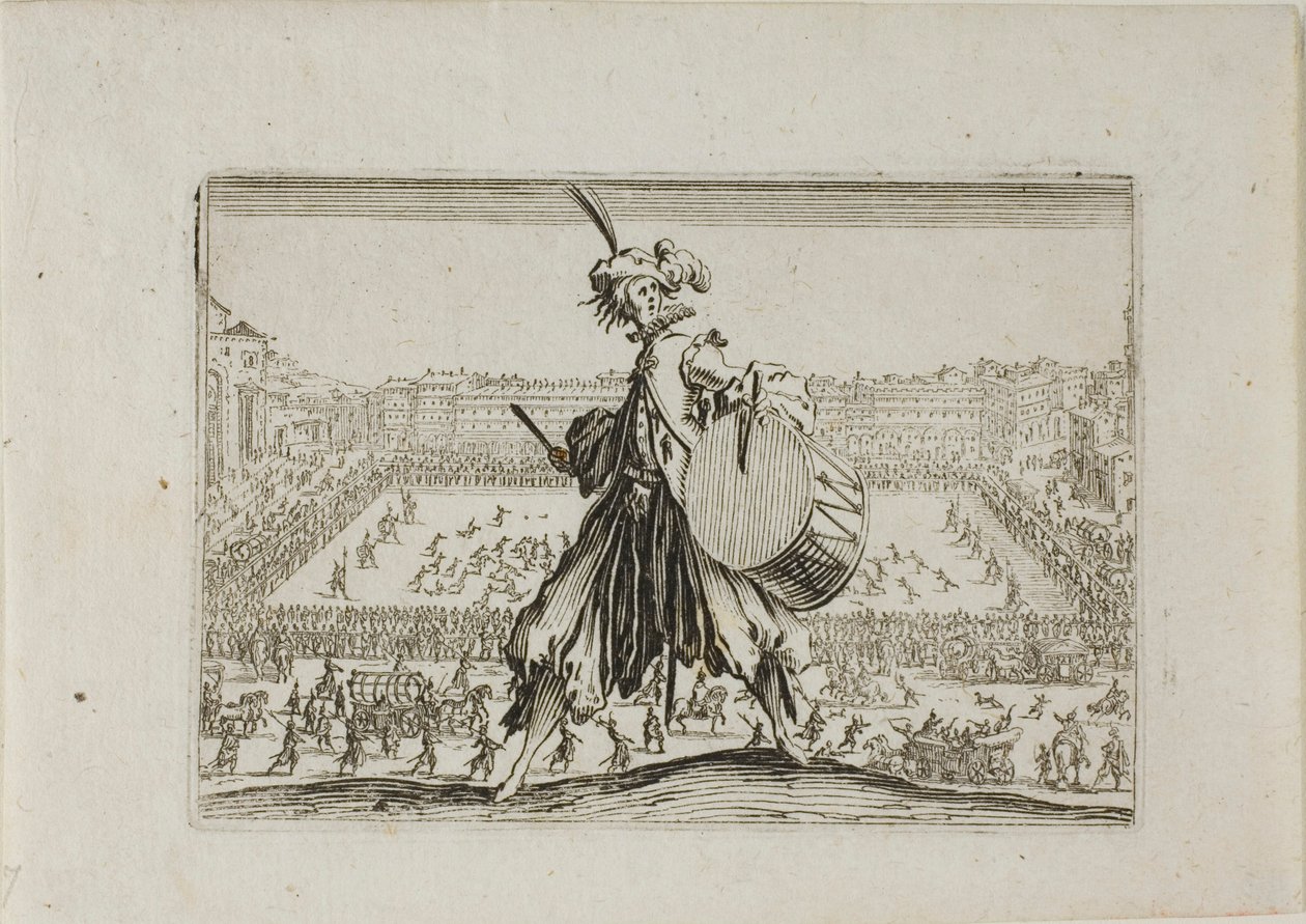 Veduta di Piazza S. Croce con Partita di Calcio, dai Capricci da Jacques Callot