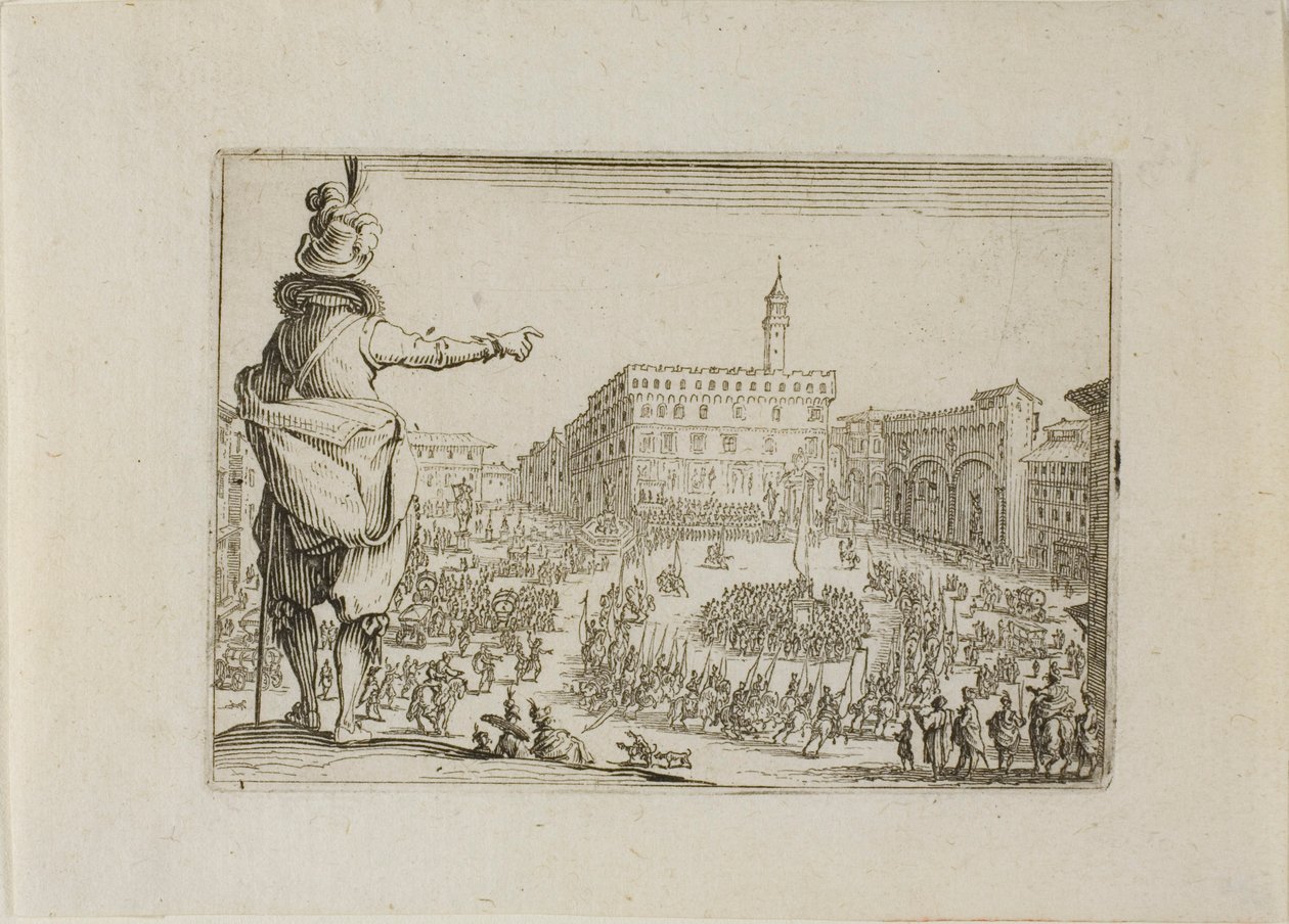 Veduta di Piazza Signoria, da I Capricci da Jacques Callot