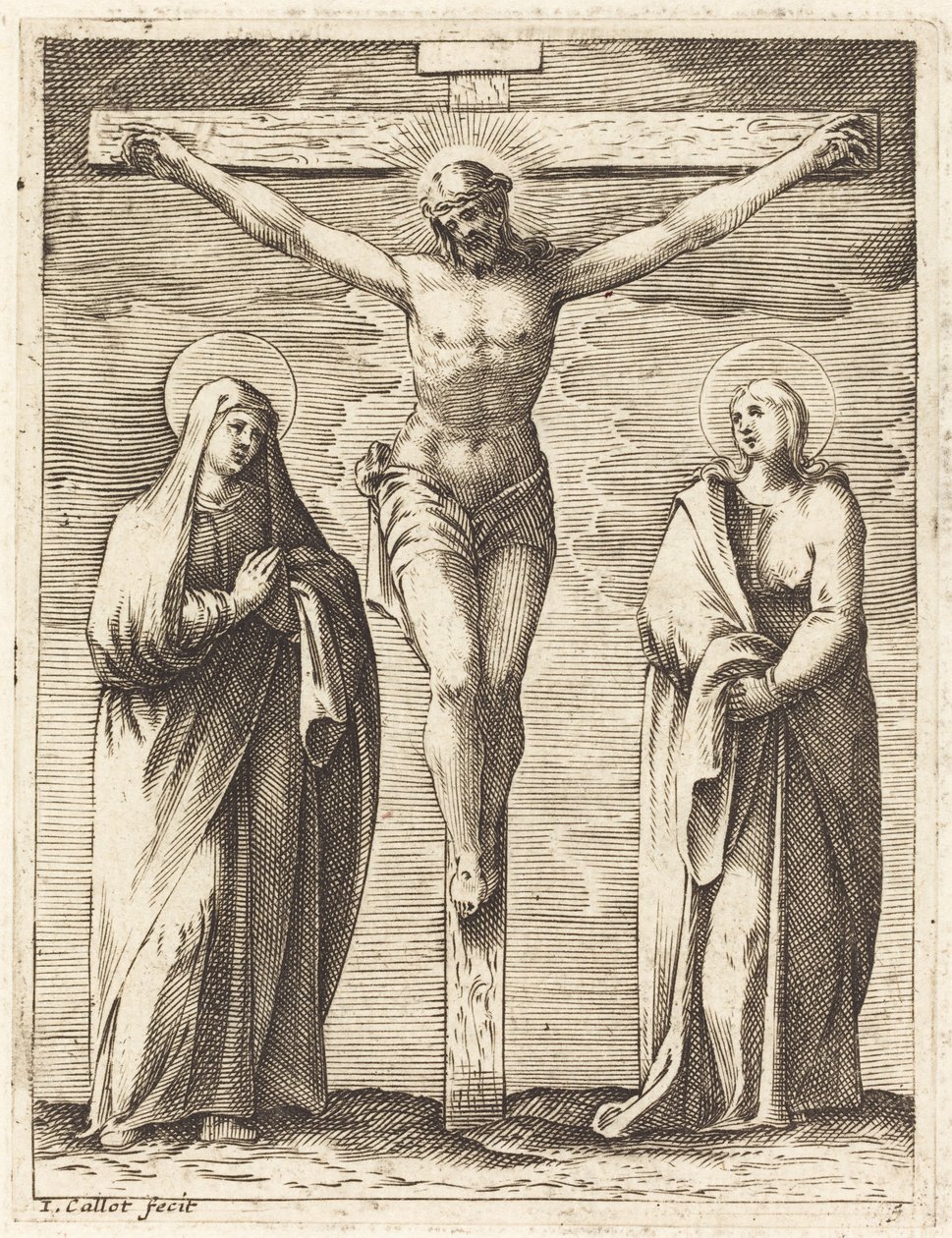 La Vergine e San Giovanni ai piedi della croce da Jacques Callot