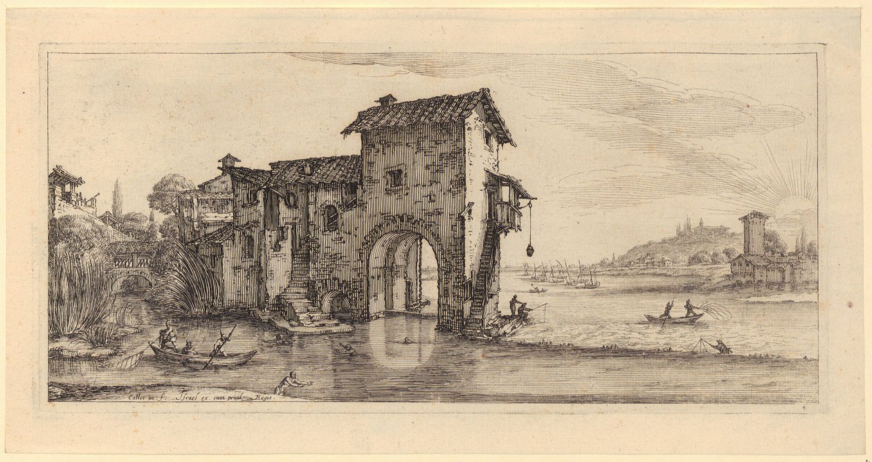 Mulino ad acqua, foglio 7 della serie "Paesaggi per Giovanni de