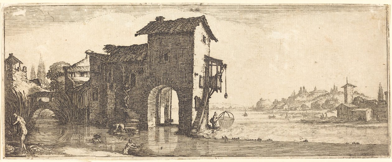 Il mulino ad acqua da Jacques Callot or Follower of Jacques Callot