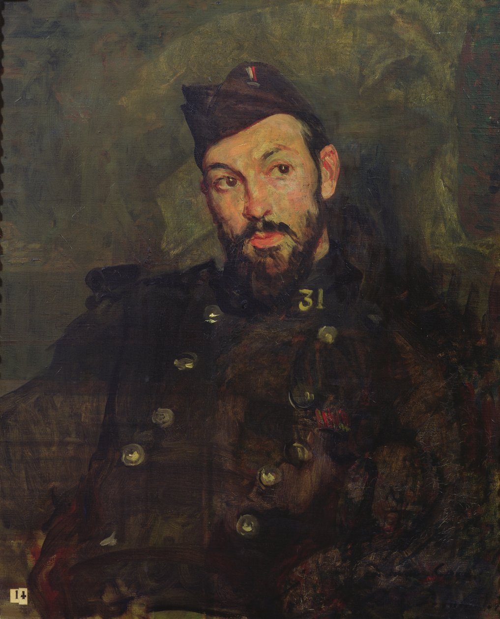 Felicien Cacan in uniforme, 1915 da Jacques Emile Blanche