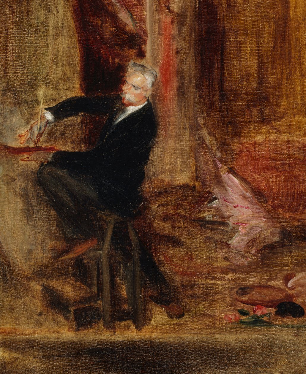 Ritratto di Jules Chéret 1836-1933 nel suo studio, 1892 da Jacques Emile Blanche