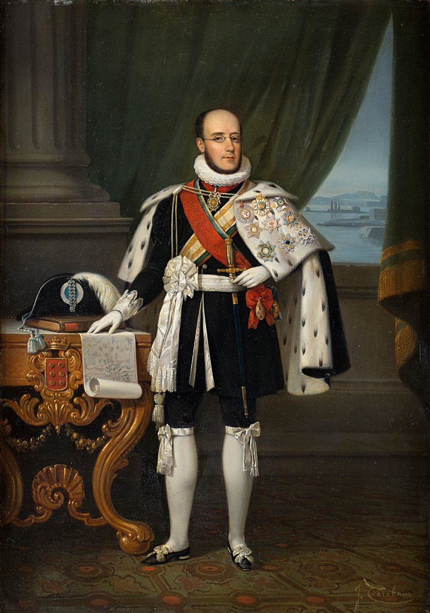 Infante Luigi, Duca di Porto, futuro re Luigi I di Portogallo, prima del 1860 da Jacques Francois Carabain