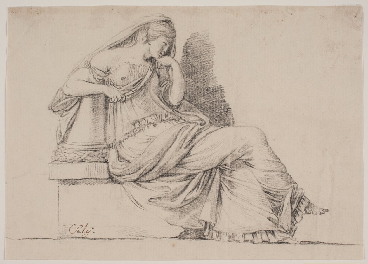 Allegoria. Figura femminile in lutto da Jacques Francois Joseph Saly