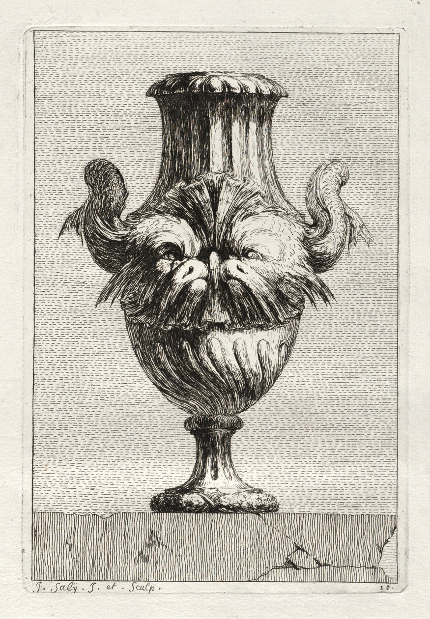 Suite di Vasi: Tavola 10, 1746 da Jacques Francois Joseph Saly