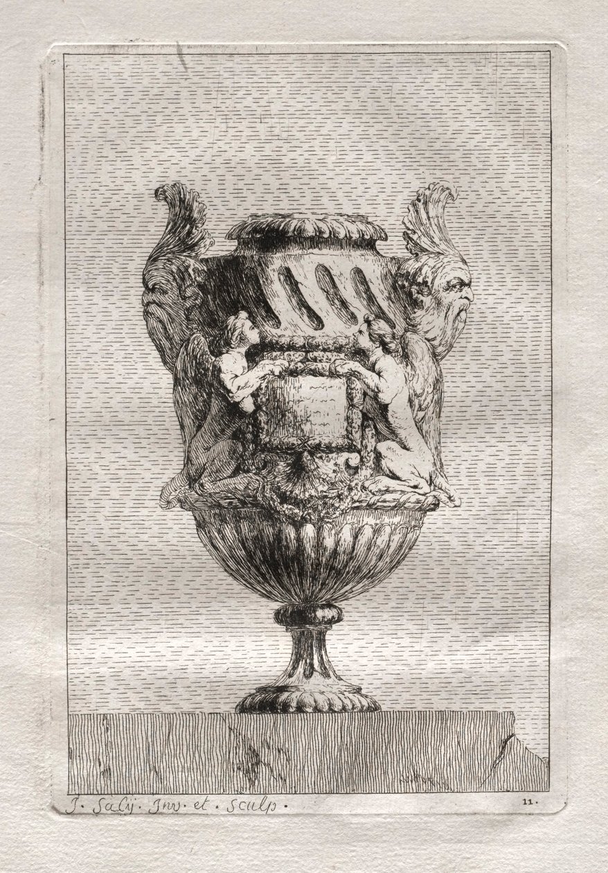 Suite di vasi: Tavola 11, 1746 da Jacques Francois Joseph Saly
