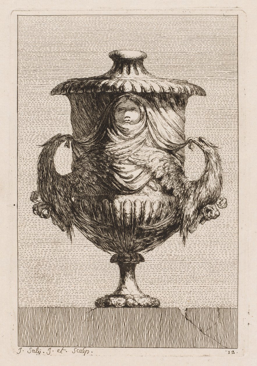Serie di Vasi: Tavola 12, 1746 da Jacques Francois Joseph Saly
