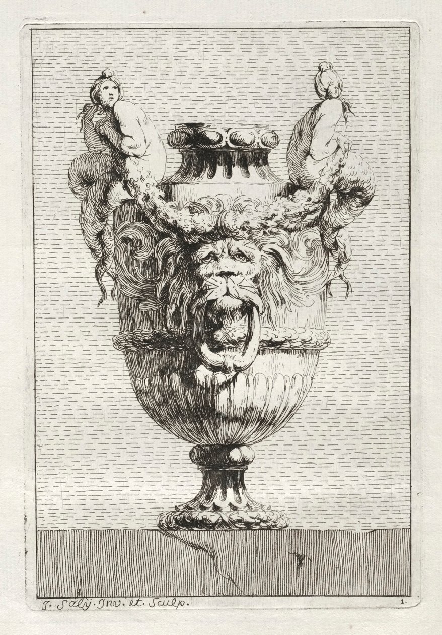 Suite di vasi: Piatto 1 da Jacques Francois Joseph Saly