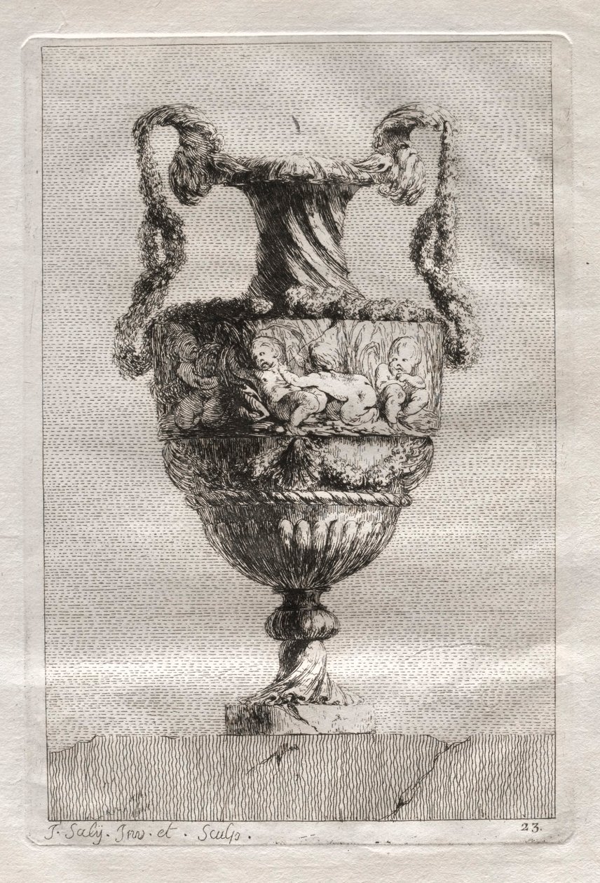 Suite di vasi: Tavola 23, 1746 da Jacques Francois Joseph Saly