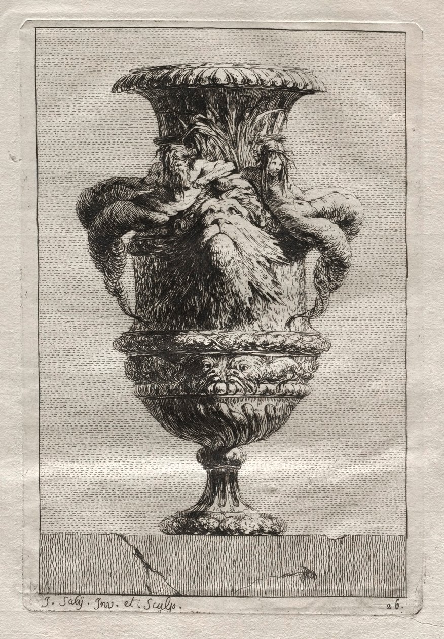 Suite di vasi: Tavola 26, 1746 da Jacques Francois Joseph Saly