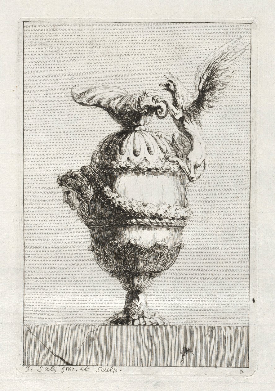 Suite di vasi: Tavola 3 da Jacques Francois Joseph Saly