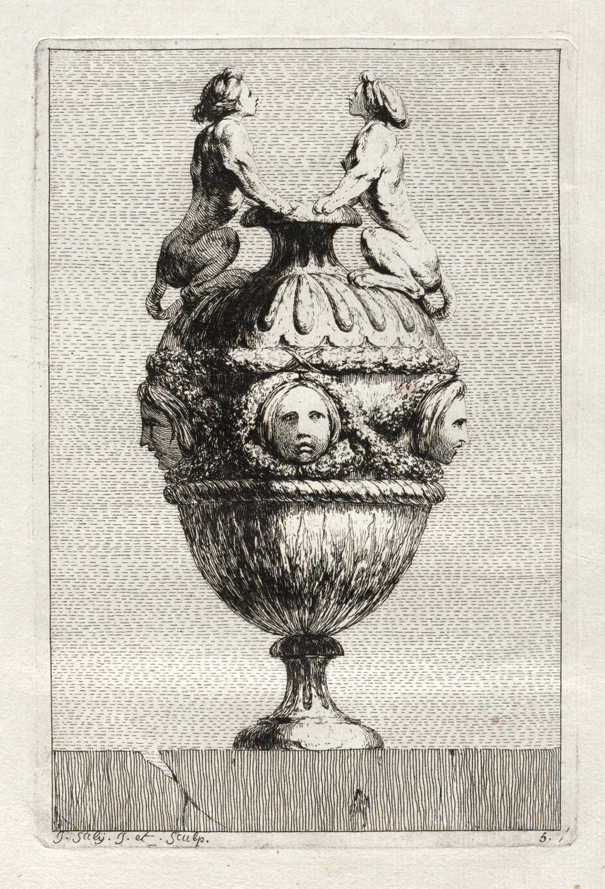Suite di Vasi: Tavola 5 da Jacques Francois Joseph Saly