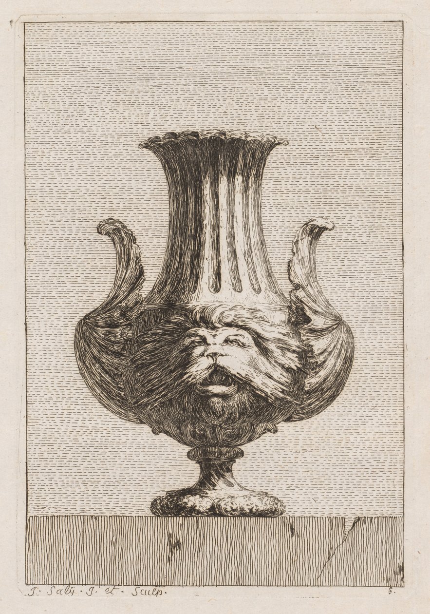 Serie di Vasi: Tavola 6, 1746 da Jacques Francois Joseph Saly
