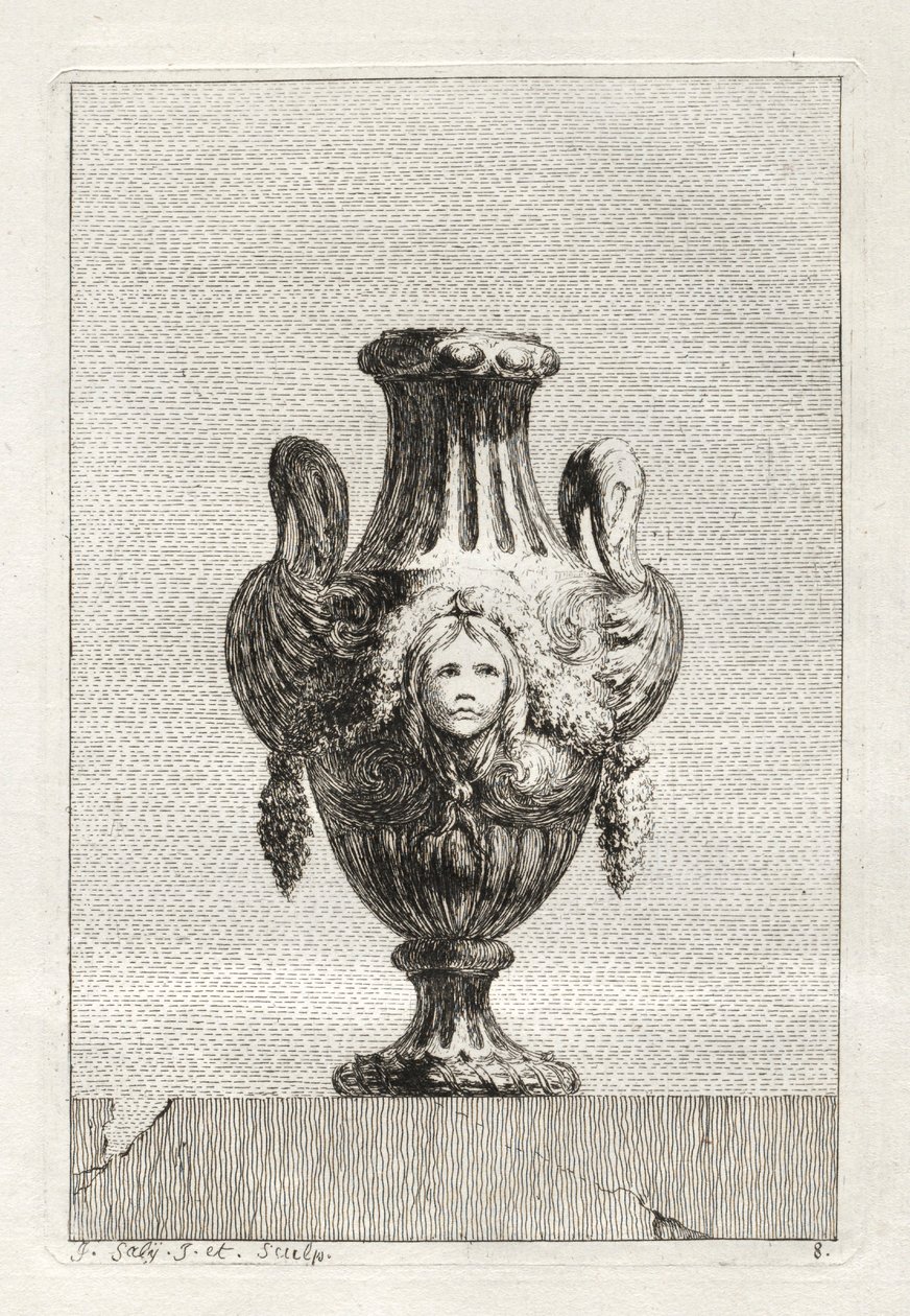 Serie di vasi: Tavola 8, 1746 da Jacques Francois Joseph Saly