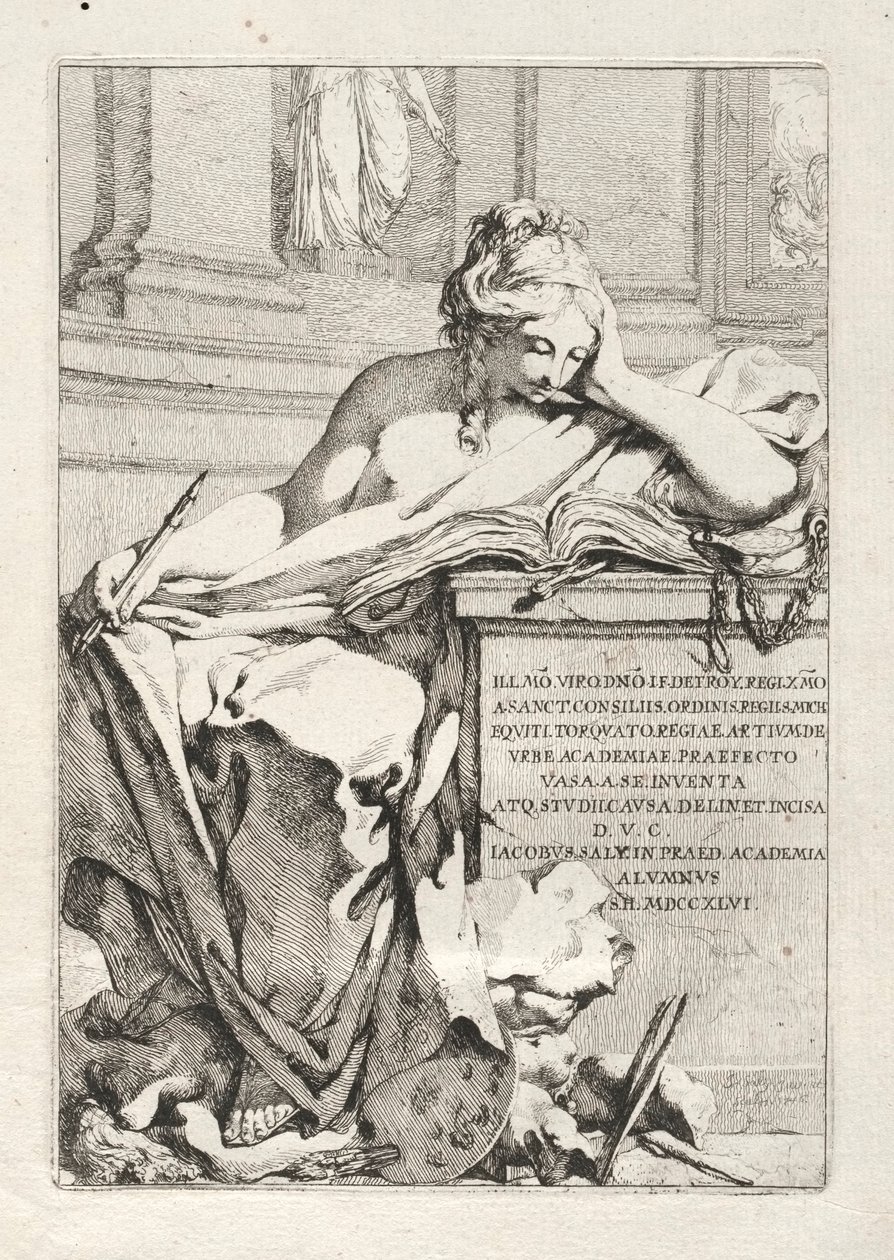 Suite di vasi: pagina del titolo, 1746 da Jacques Francois Joseph Saly
