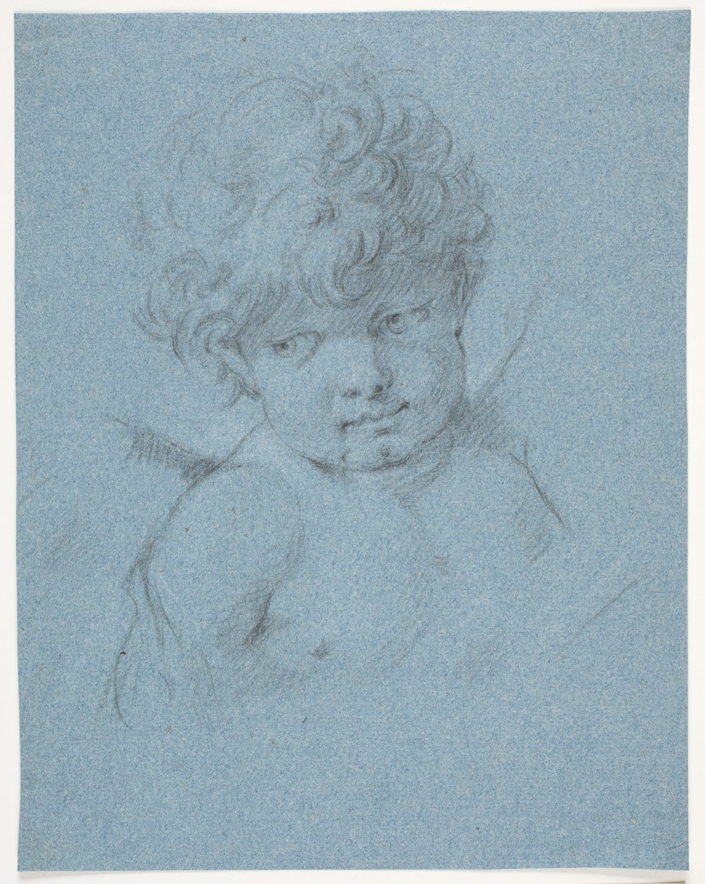 Angelo alato? Amore? Ritratto a mezzo busto da Jacques Francois Joseph Saly