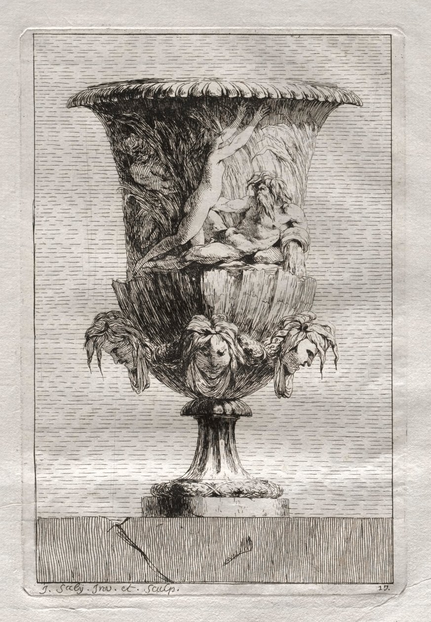 Suite di vasi:  Piastra 17 da Jacques François Saly