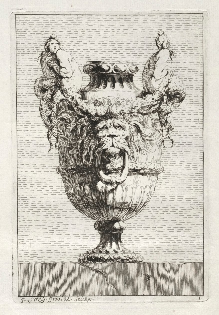Suite di vasi:  Piastra 1 da Jacques François Saly