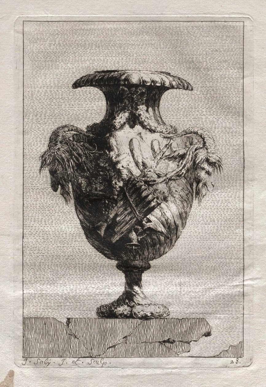 Suite di vasi:  Piastra 28 da Jacques François Saly