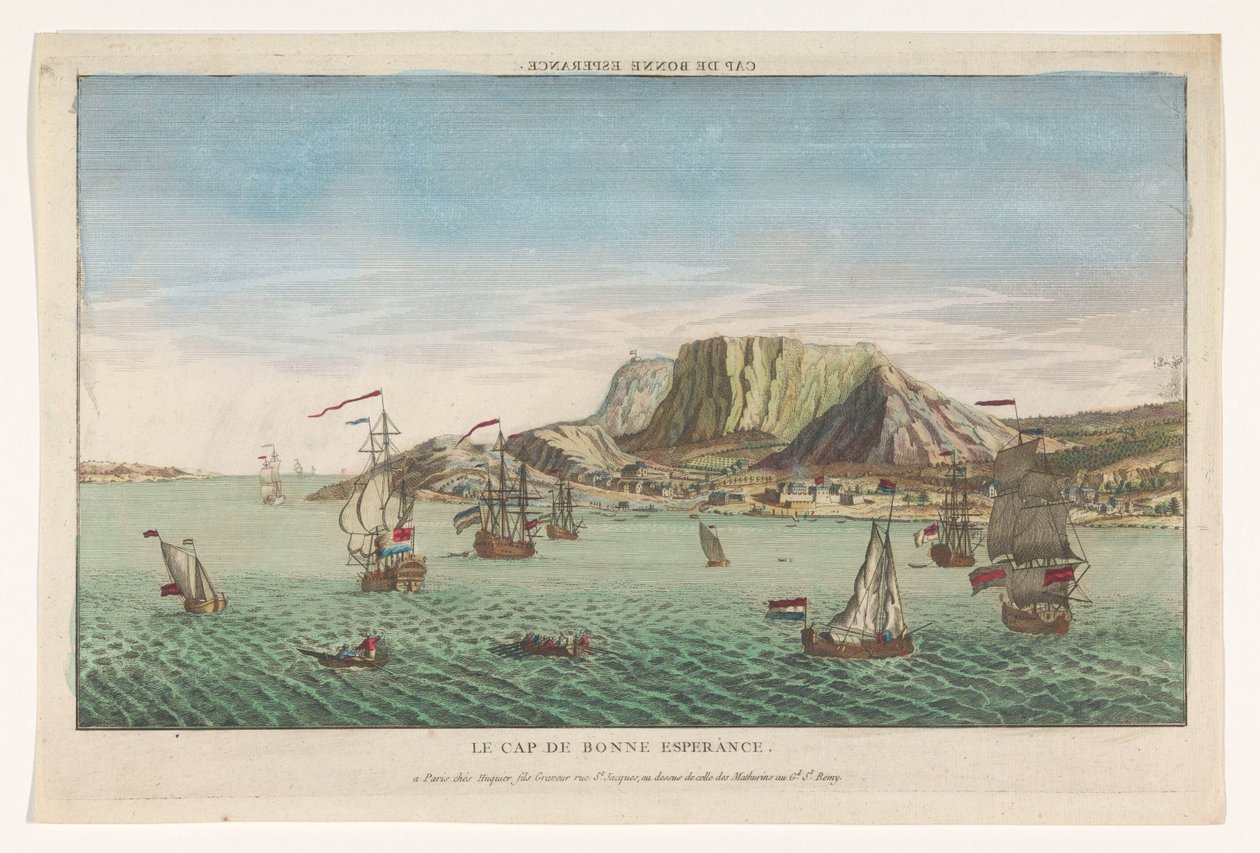Vista su Capo di Buona Speranza in Sudafrica da Jacques Gabriel Huquier