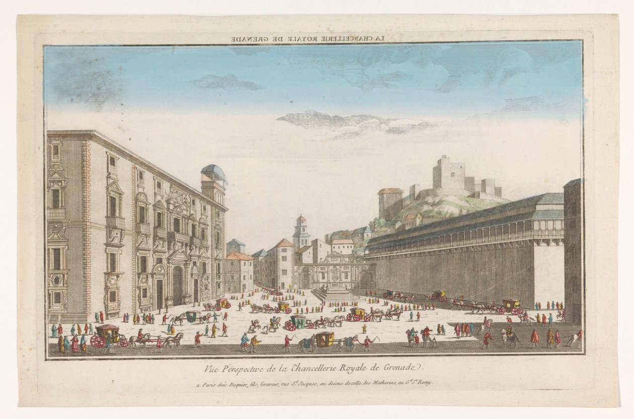 Veduta della Real Chancillería a Granada da Jacques Gabriel Huquier