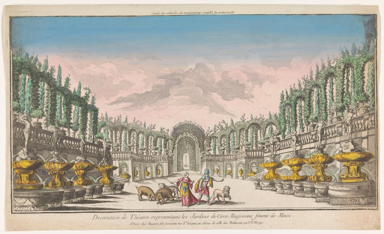 Veduta del giardino di Circe da Jacques Gabriel Huquier