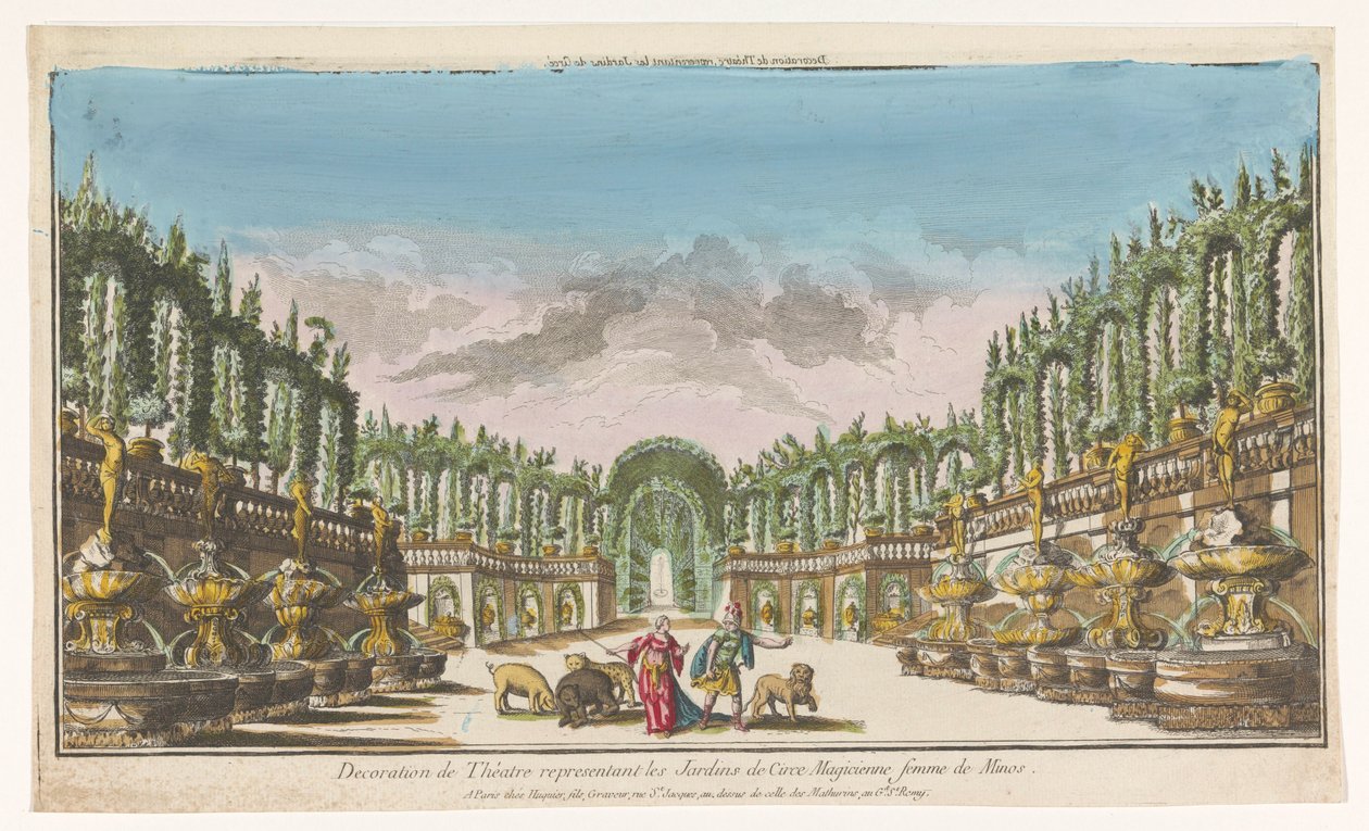 Veduta del giardino di Circe da Jacques Gabriel Huquier