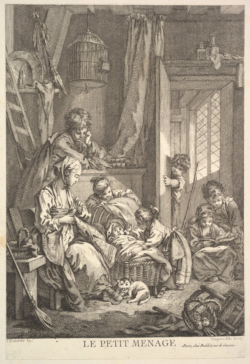 La piccola famiglia, metà-fine XVIII secolo da Jacques Gabriel Huquier