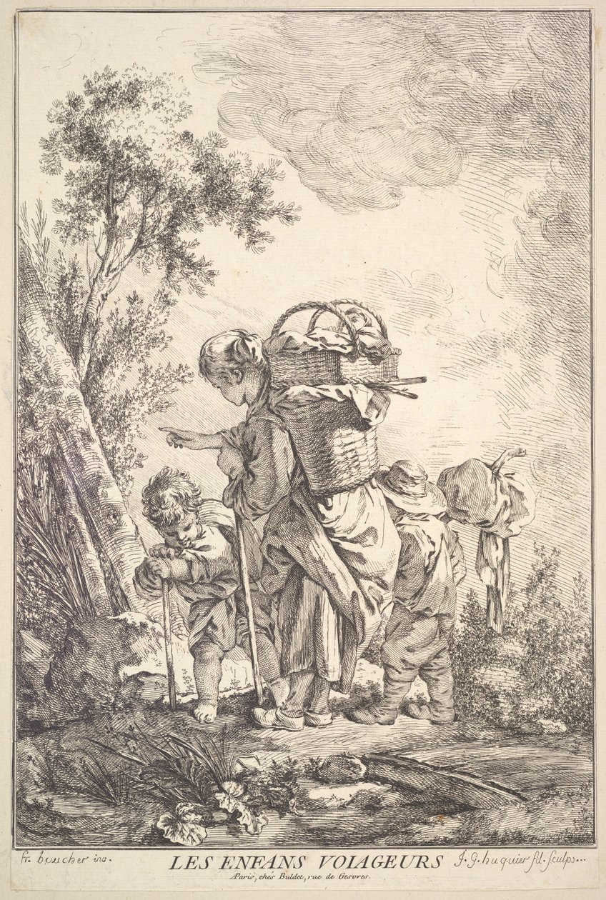 I Bambini Viaggiatori da Jacques Gabriel Huquier