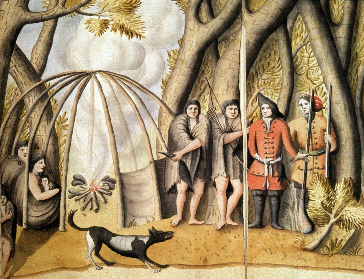 Gli indiani dello Stretto di Magellano da Jacques Gouin de Beauchesne