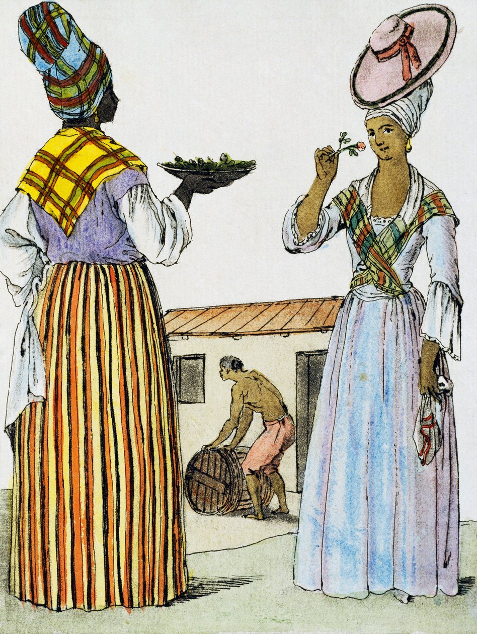 Fioristi a Santo Domingo, incisione a colori da un disegno di Labrousse, da Encyclopedie des Voyages da Jacques Grasset de Saint Sauveur
