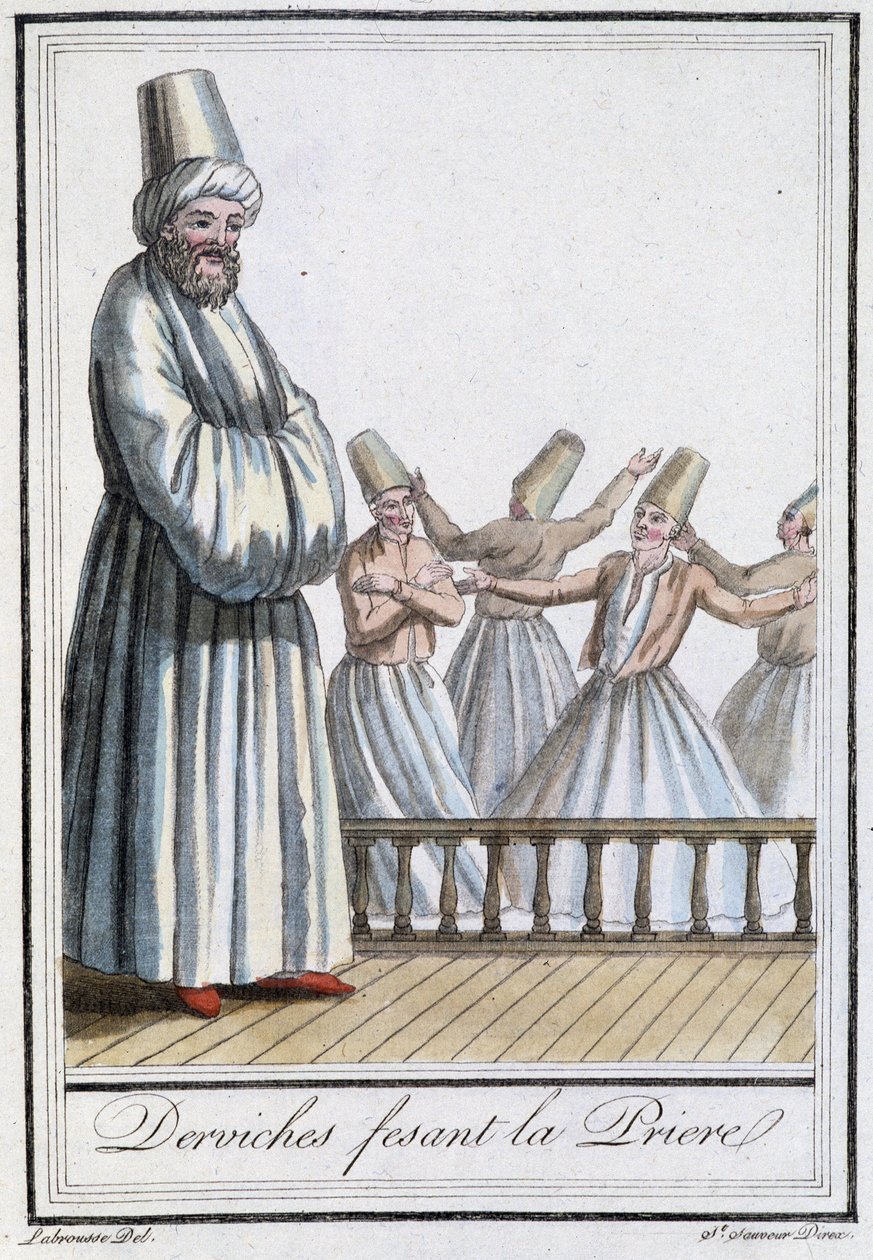 Dervisci che pregano (Dervisci rotanti) da Jacques Grasset de Saint Sauveur
