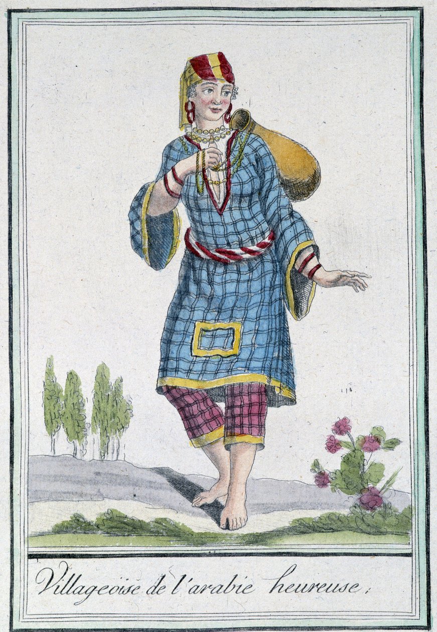 Villaggio arabo felice - in "Enciclopedia dei viaggi" di Grasset St Sauveur, ed. 1796 da Jacques Grasset de Saint Sauveur