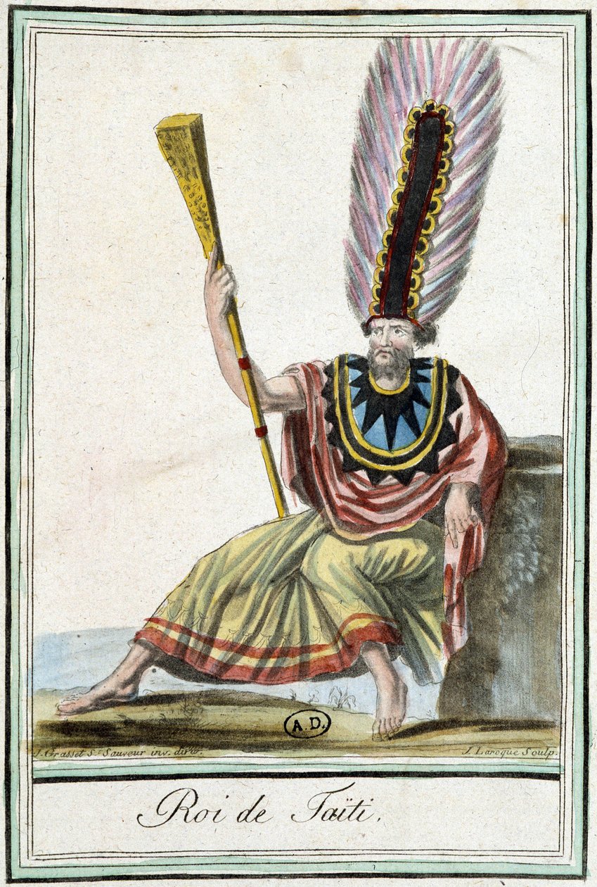 Re di Tahiti - in "Enciclopedia dei Viaggi" di J. Grasset Saint-Sauveur da Jacques Grasset de Saint Sauveur