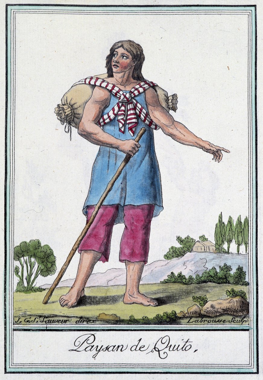 Contadino di Quito (Ecuador) da Jacques Grasset de Saint Sauveur