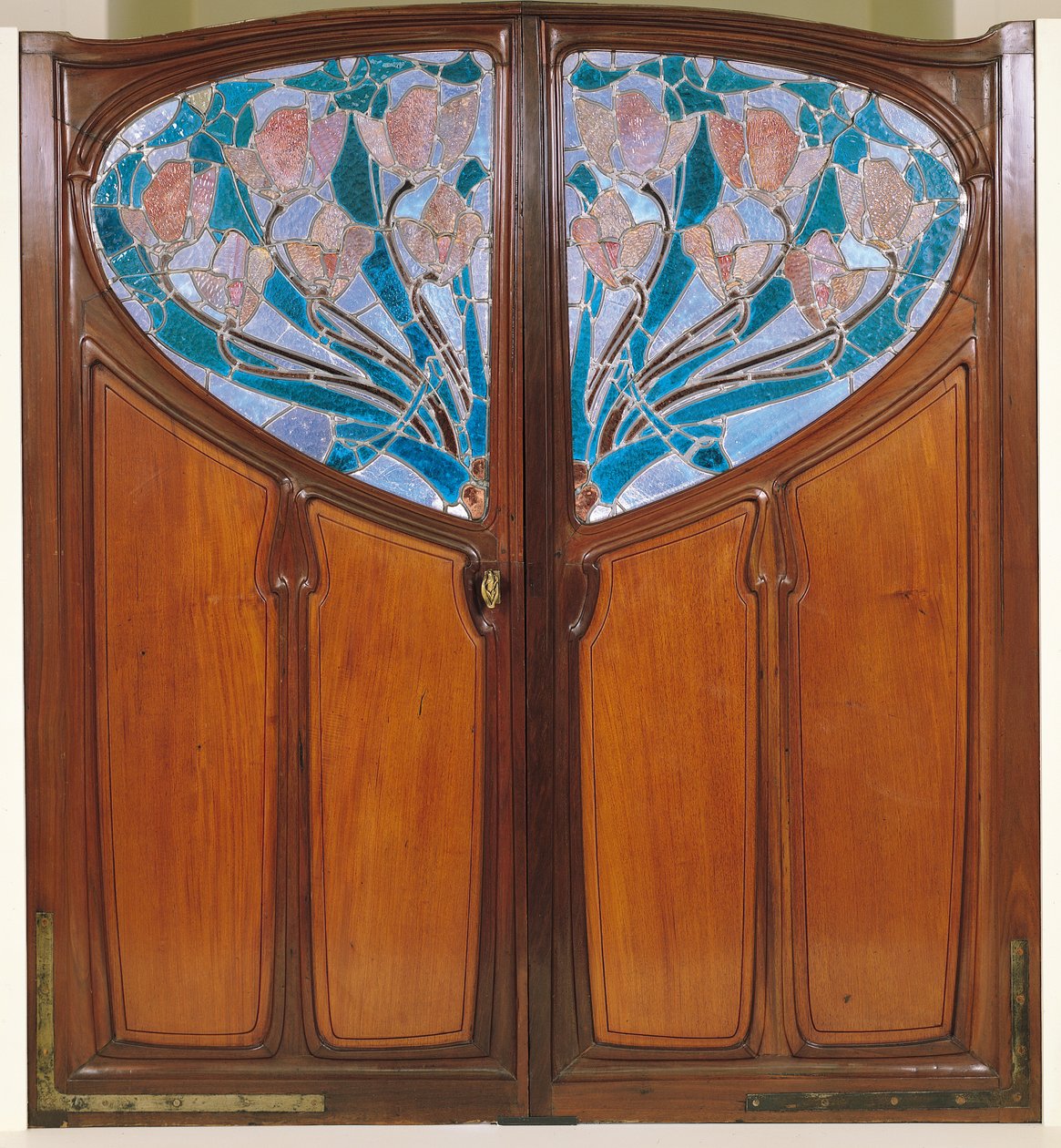 Porta doppia, disegnata da Jacques Gruber (1870-1936) Emile Andre (1880-1941) e Eugene Vallin (1856-1922) per Vaxelaire et Cie da Jacques Gruber
