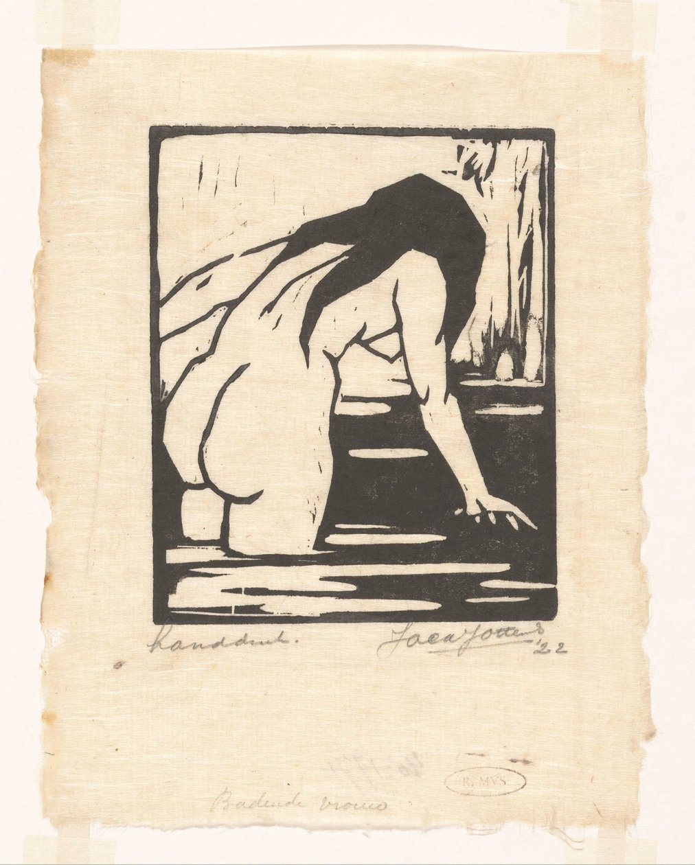 Donna che fa il bagno da Jacques Jeichienus Ottens (signed by artist)