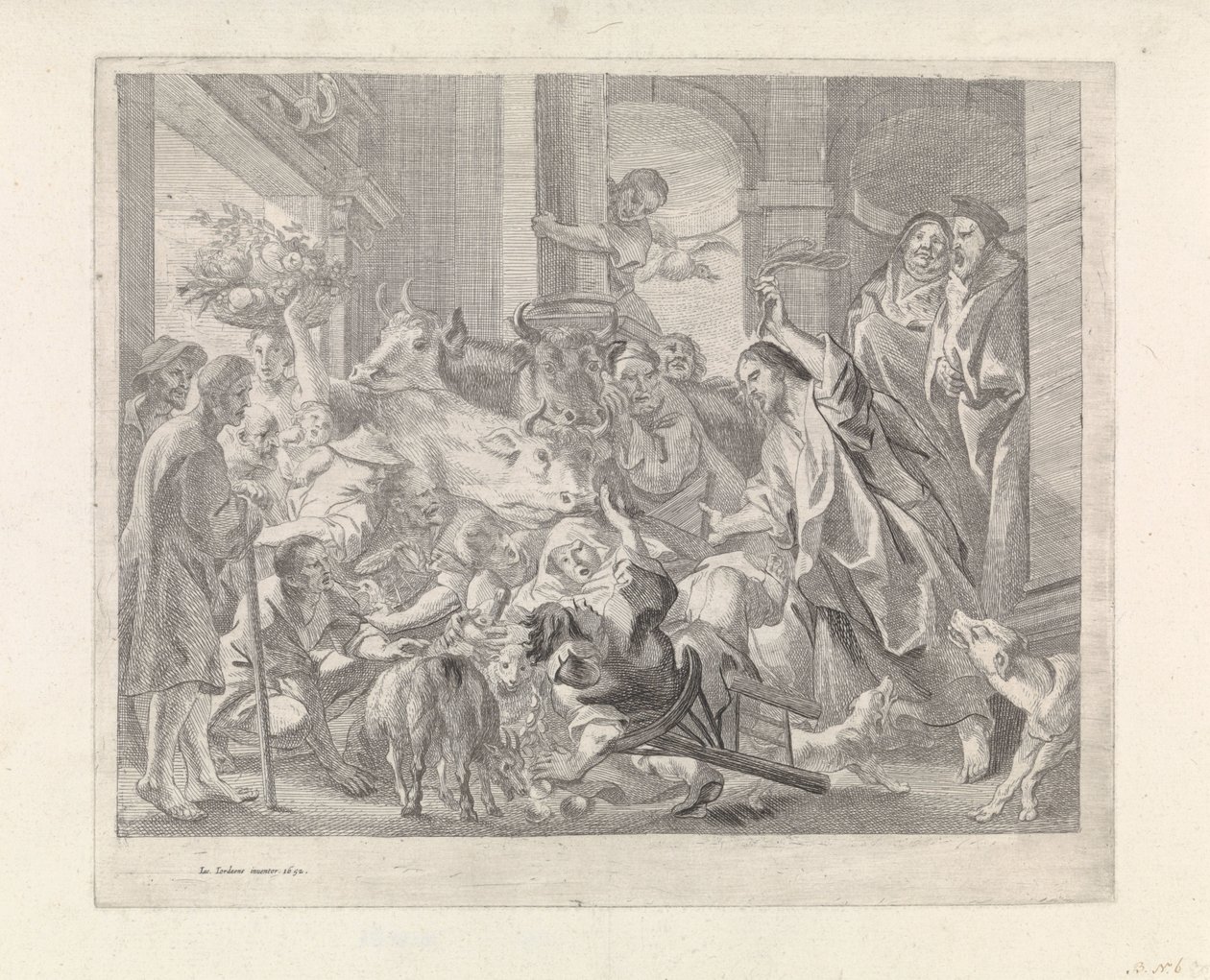 Cristo scaccia i mercanti dal tempio da Jacques Jordaens