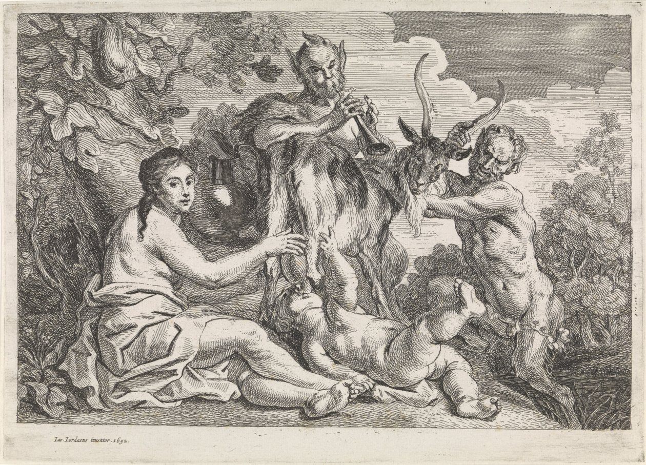 Il bambino Giove nutrito dalla capra Amaltea da Jacques Jordaens