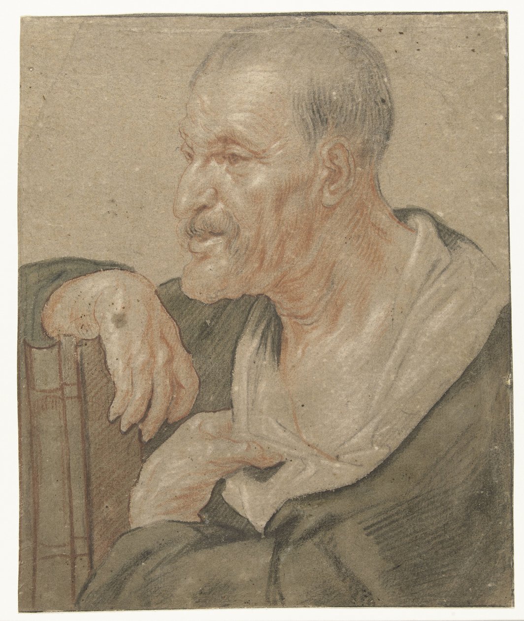 Mezzobusto di un evangelista, verso sinistra da Jacques Jordaens