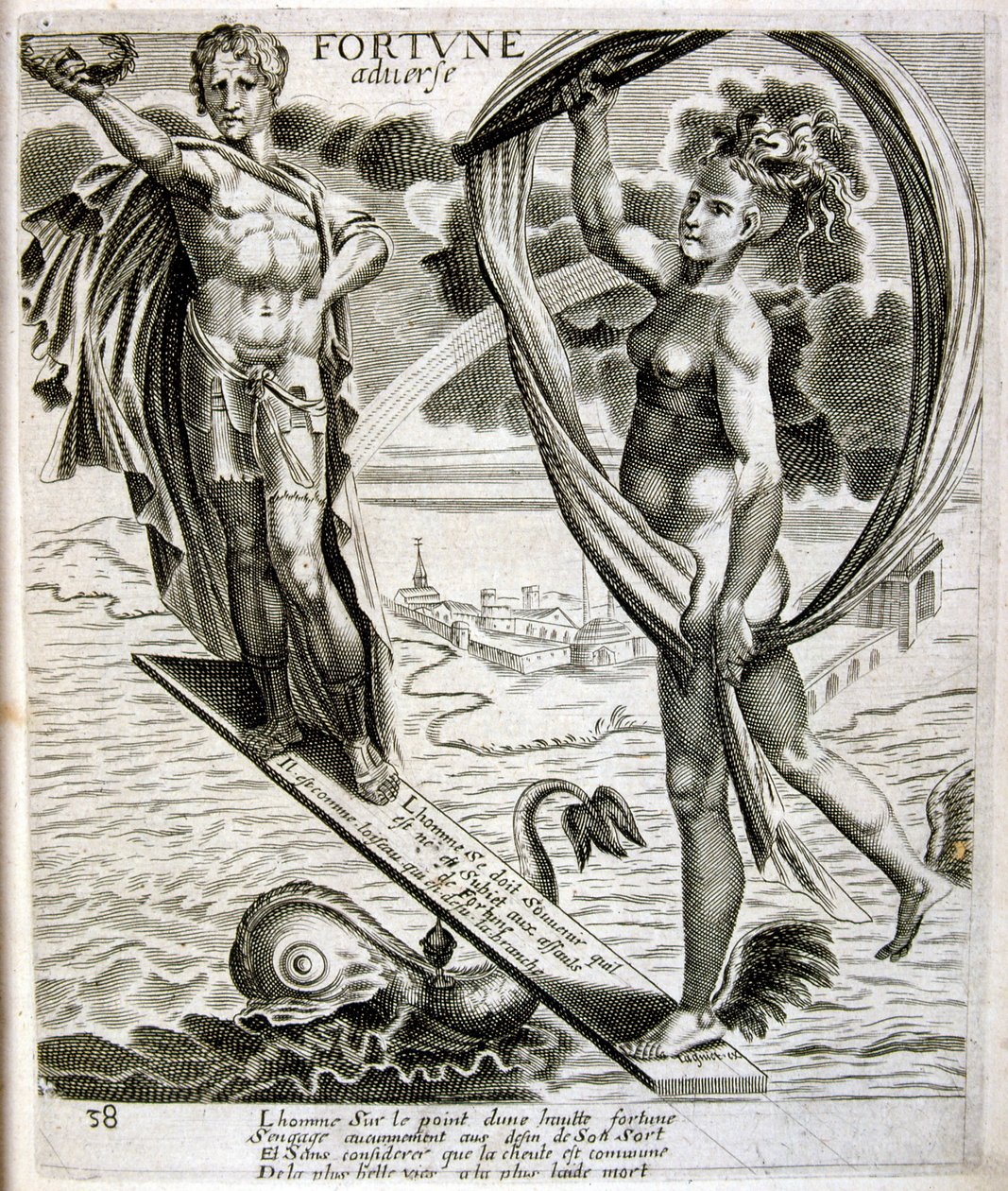 Illustrazione incisa del XVII secolo tratta da una raccolta di proverbi. Parigi 1657-1663. Di Jacques Lagniet (1620-1675). Incisore francese. Da lui provengono molte incisioni socialmente critiche e immagini di scherno, come le sue illustrazioni a volte gr da Jacques Lagniet