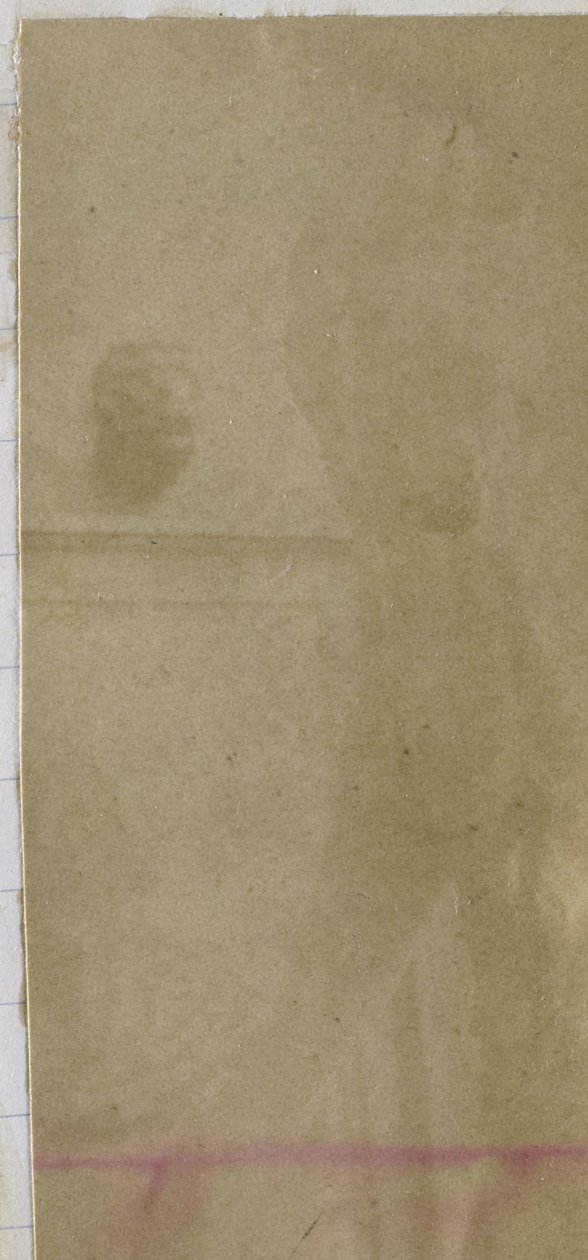 Studio di un modello maschile nudo, in piedi e visto di spalle, nell