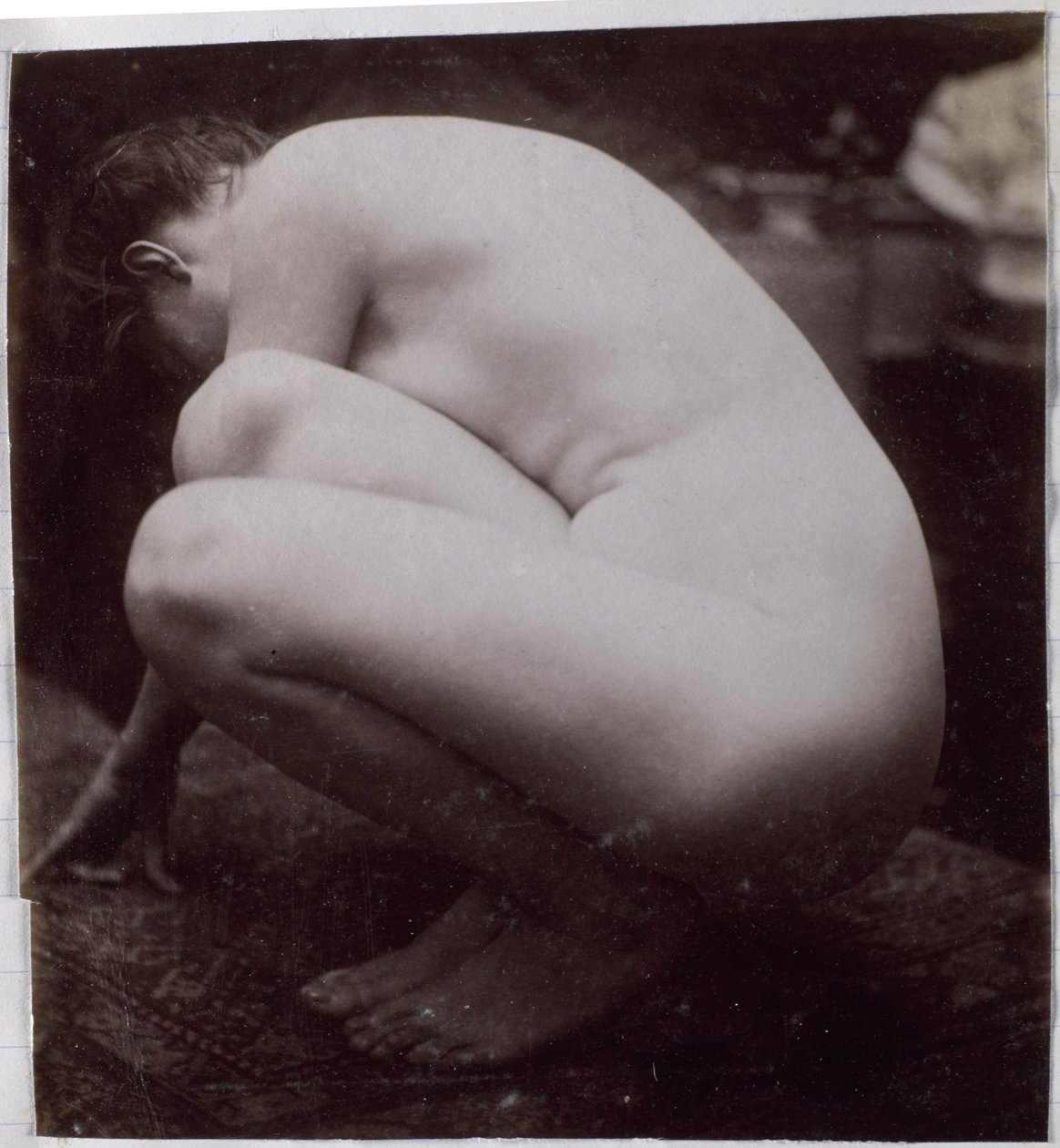 Studio di un modello femminile nudo, visto di lato, nello studio di Jacques de Lalaing, studio preliminare per elemento di una fontana nel Museo delle Belle Arti, Tournai e per fontana circolare da Jacques Lalaing (attributed to)