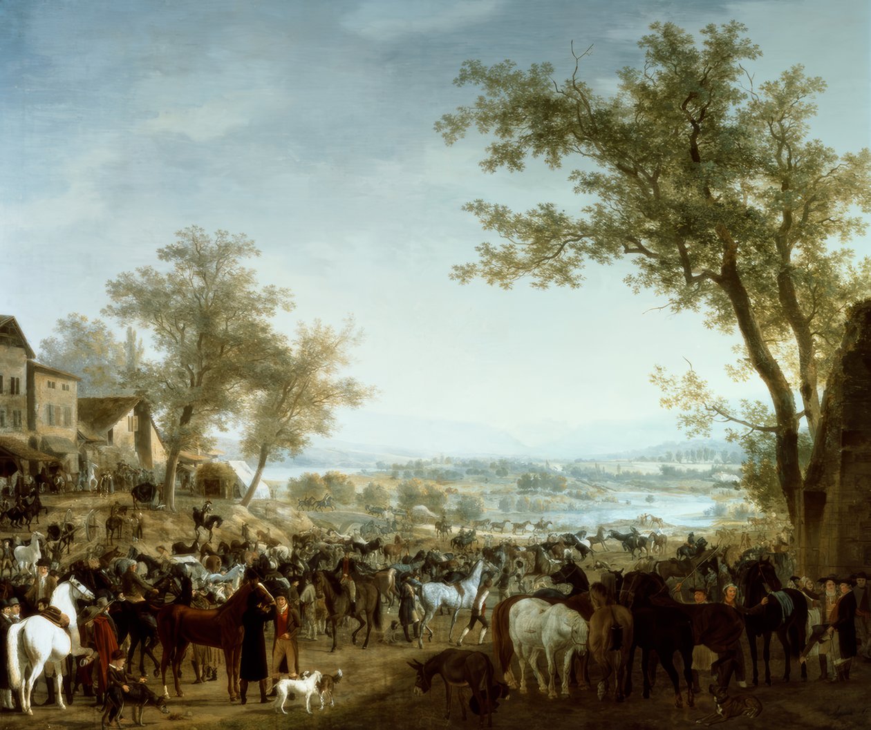 Mercato dei cavalli a Gaillard da Jacques Laurent Agasse