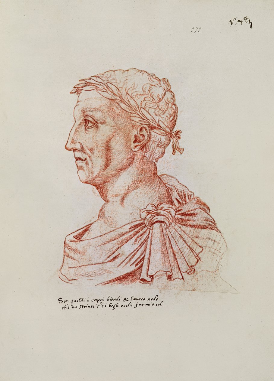 Ms.266 fol.271 v Petrarca (1304-74), da 