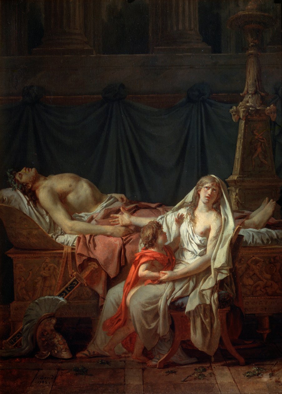 Andromaca piange Ettore, 1783 da Jacques Louis David